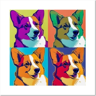 POP ART Cute Corgi Puppy Dog Posters and Art